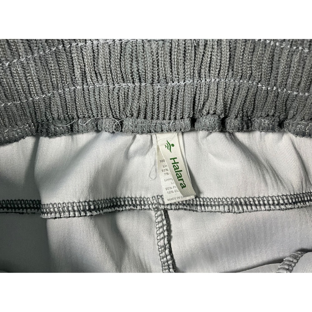 Halara High Waisted Straight Leg Mop Corduroy Pants Size Medium Reg Gray Pockets - Picture 6 of 16